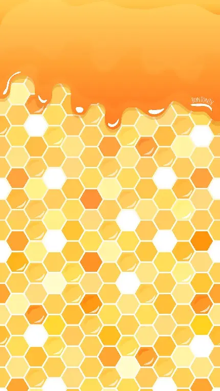 عکس گرافیکی شاهکار از شش ضلعی های کندوی عسل برای پس زمینه گوشی 