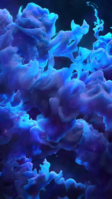 دانلود بک گراند ابرهای فشرده آبی رنگ برای موبایل گوگل پیکسل 5