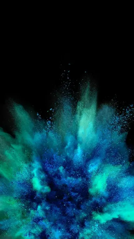 والپیپر انفجار رنگ های سبز و آبی برای موبایل لمسی وان پلاس نورد 2