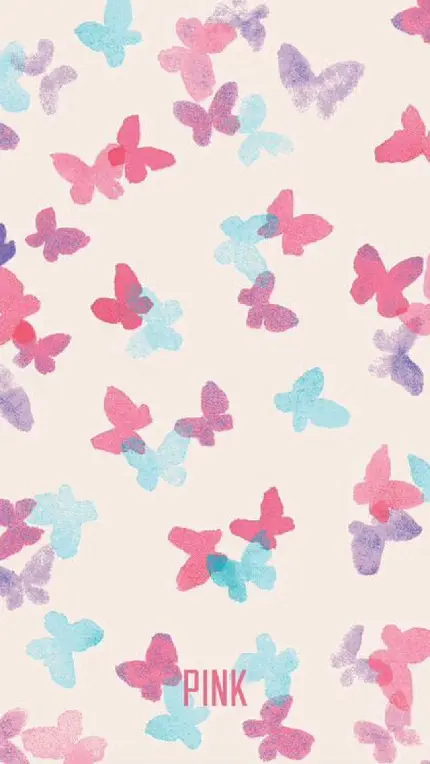 دانلود رایگان عکس زمینه صورتی با طرح پروانه های خوشگل