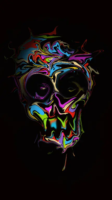 عکس استوک جمجمه رنگارنگ عجیب با کیفیت بالا برای گوشی لنوو گیمینگ