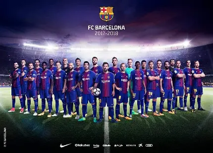 بازیکنان بارسلونا با کیفیت بالا مناسب جهت تصویر زمینه