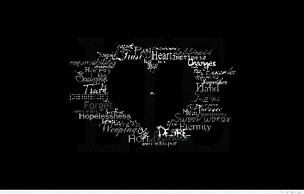 نماد گرافیکی قلب سیاه با جزئیات خوشگل برای دسکتاپ 