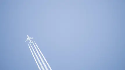 بک گراند دلنشین پرواز هواپیما در آسمان آبی با کیفیت HD 