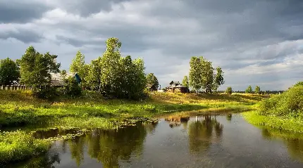 عکس زمینه جذاب و سرسبز از طبیعت سیبری برای ویندوز 10