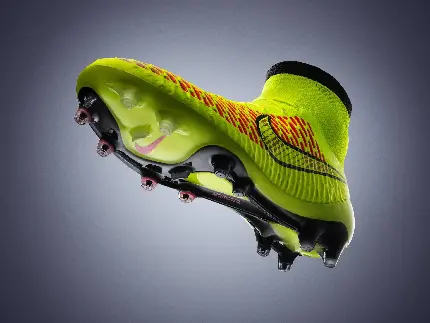 معروف ترین وکتور کفش فوتبال استوک دار به رنگ سبز فسفری 