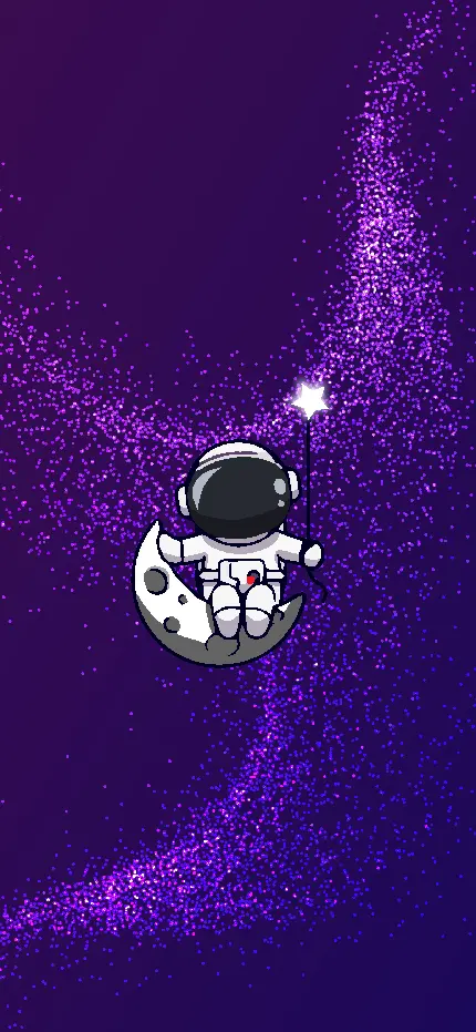 عکس زمینه فضانورد بامزه سوار بر ماه برای موتو e7i power موتورولا