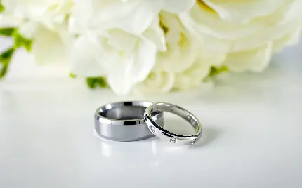عکس باکلاس حلقه زیبای عروس و داماد باکیفیت HD مناسب موبایل