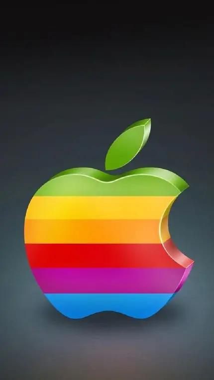 پوستر رنگارنگ آرم اپل  مناسب پروفایل اینستاگرام
