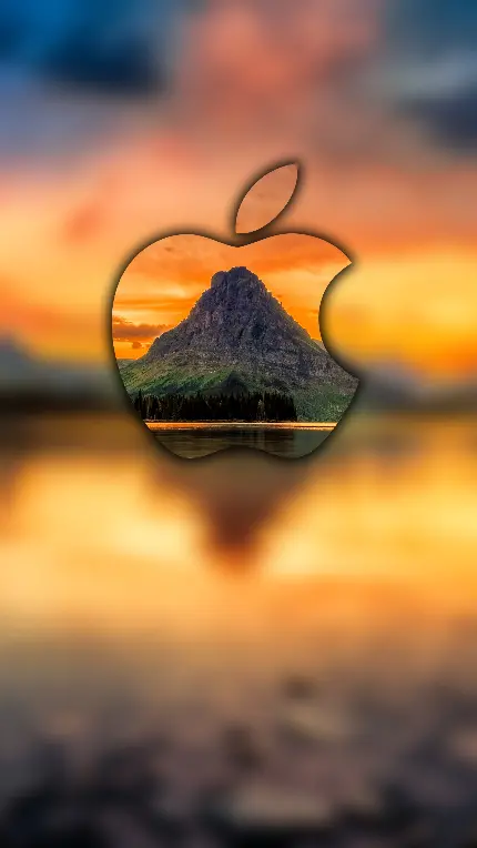 بک گراند هنری سیب گاز زده HD رایگان مخصوص موبایل اپل 