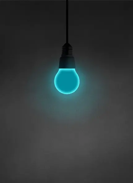دانلود رایگان تصویر لامپ روشن با نور آبی دلنشین