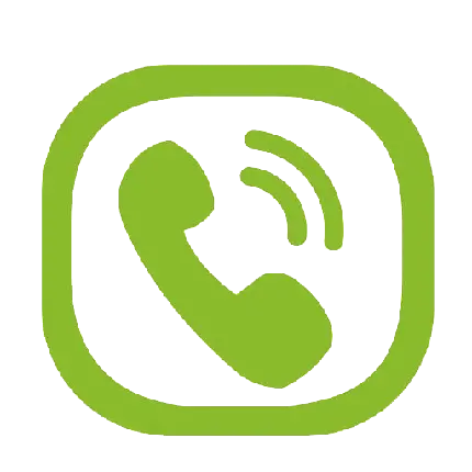 عکس png مربعی شکل جدید از نماد تلفن به رنگ سبز 