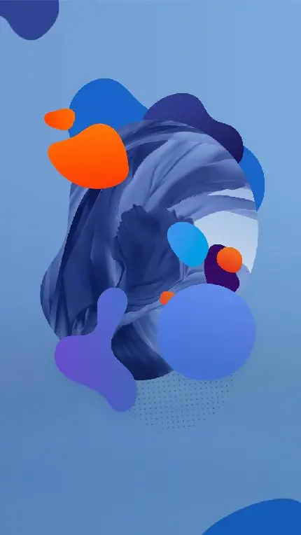 تصویر پس زمینه آبی با طرح هنری مناسب زمینه موبایل هواوی y9