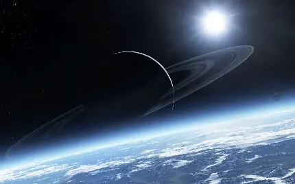 نمای شگفت انگیز سیاره زحل از کره زمین برای اینستاگرام 