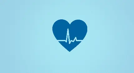 تصویر سلامتی با طرح ضربان قلب با زمینه آبی با کیفیت 8k 