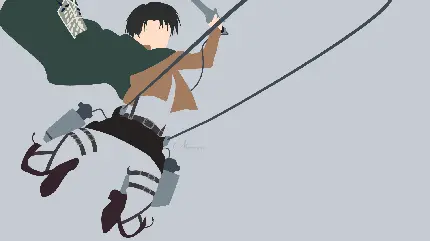 دانلود رایگان نقاشی دیجیتالی کاپیتان لوی در اتک آن تایتان