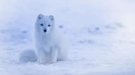 پس زمینه فول اچ دی از روباه سفید در قطب 