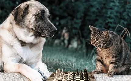 دانلود رایگان عکس استوک جالب از دوست بودن سگ و گربه برای پروفایل 