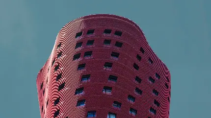 بک گراند جدید از معماری بسیار جالب ساختمان به رنگ قرمز 
