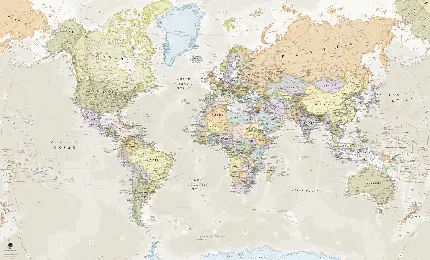 اطلس انگلیسی جهان با ترکیب جذاب رنگی برای اینستاگرام 