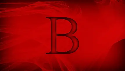 پس زمینه قرمز جذاب با تیتر B انگلیسی برای پروفایل تلگرام