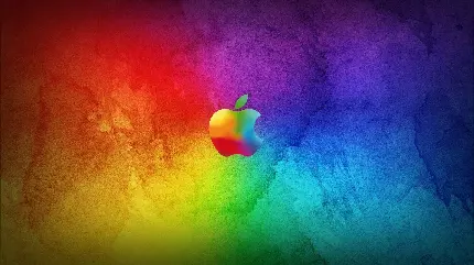 وکتور ابر و بادی محشر رنگارنگ و سیب گاز گرفتە رنگی درونش مخصوص گوشی اپل