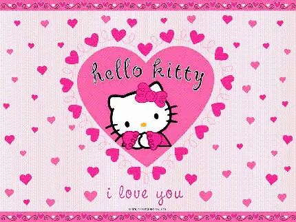 خوشگل ترین والپیپر صورتی تبلت با طرح Hello Kitty 