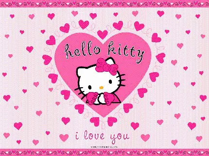 چاپ پوستر خوشگل ترین والپیپر صورتی تبلت با طرح Hello Kitty 
