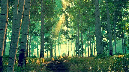 عکس زیبا و تماشایی درخت های جنگل در گیم