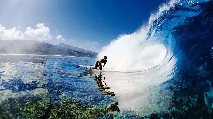 تصویر موج سواری هیجان انگیز در هاوایی