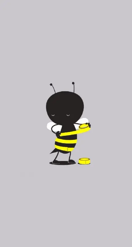 عکس زمینه جالب از زنبور عسل غمگین و کوچولو برای موبایل 