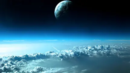 تصویر خیره کننده از سیاره بالای ابر ها مخصوص دسکتاپ 