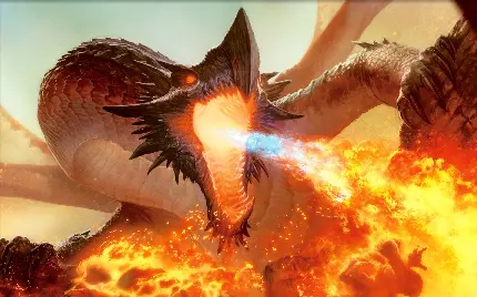 والپیپر اعجاب برانگیز پرتاب آتش از دهان اژدها برای ویندوز 12