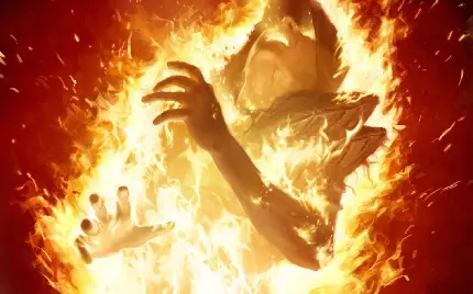 عکس گرافیکی وحشتناک از سوختن زن در آتش درخشان 