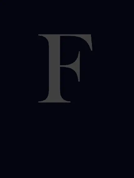 دانلود تصویر زمینە تسکین دهندە از حرف F خاکستری رنگ در زمینە مشکی