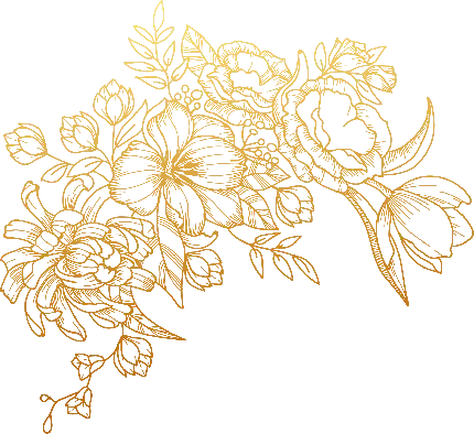 عکس گل طلایی درخشان بدون بک گراند برای فتوشاپ 