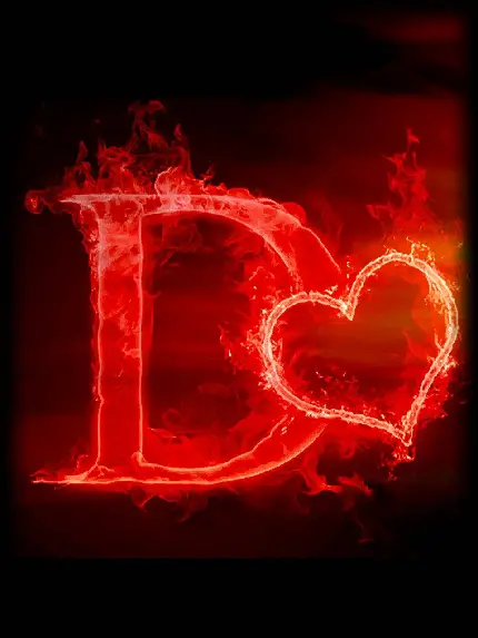 جدید ترین عکس پروفایل حرف D با طرح قلب سرخ شاهکار 