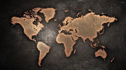 نقشه کره زمین تاریک با کیفیت عالی برای زمینه ویندوز 11