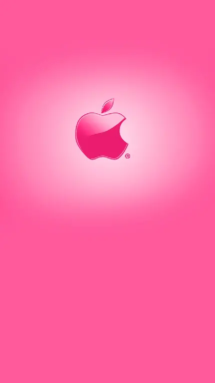 پس زمینه صورتی لاکچری با آرم سیب اپل برای موبایل