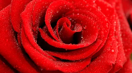 نمای خاص و جذاب از گل رز قرمز رنگ با بهترین کیفیت 