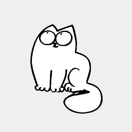 دانلود وکتور ساده و خوشگل از گربه برای الگوی نقاشی 