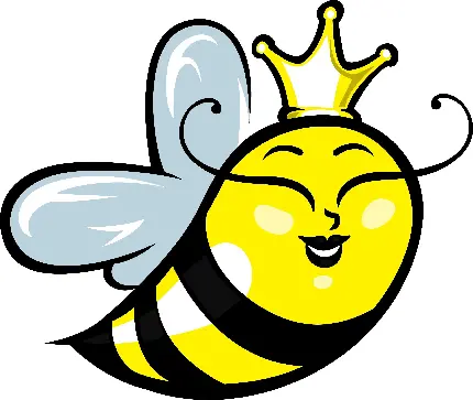 نقاشی دیجیتالی خوشگل و ابتدایی از زنبور عسل ملکه با کیفیت HD 