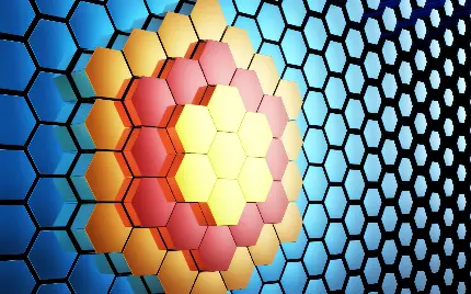 پس زمینه سه بعدی لونه زنبوری خاص و مدرن با بهترین کیفیت