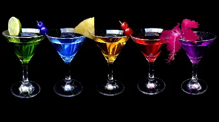 عکس استوک خارق العاده از نوشیدنی های رنگارنگ