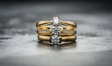 پر بازدیدترین پوستر از 3 انگشتر الماس طلایی اصل