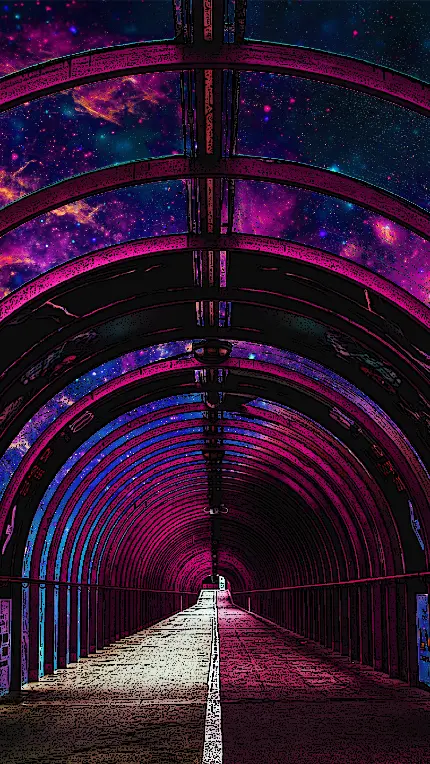 دانلود عکس تونل کهکشانی زیبا 4K مناسب زمینه گوشی نوکیا 7.2