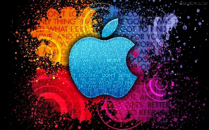 عکس زمینه سیب گاز گرفتە اپل رنگی برای مک بوک