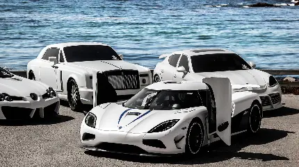 عکس ماشین های معروف به رنگ سفید برای پروفایل 