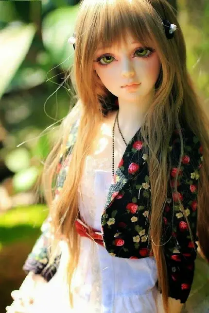 خوشگل ترین والپیپر عروسکی دخترونه با زمینه طبیعت سبز
