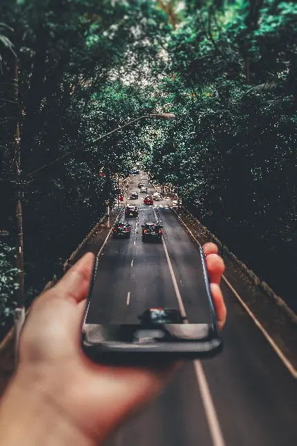 بک گراند جالب از جاده در امتداد تصویر موبایل با بهترین کیفیت 